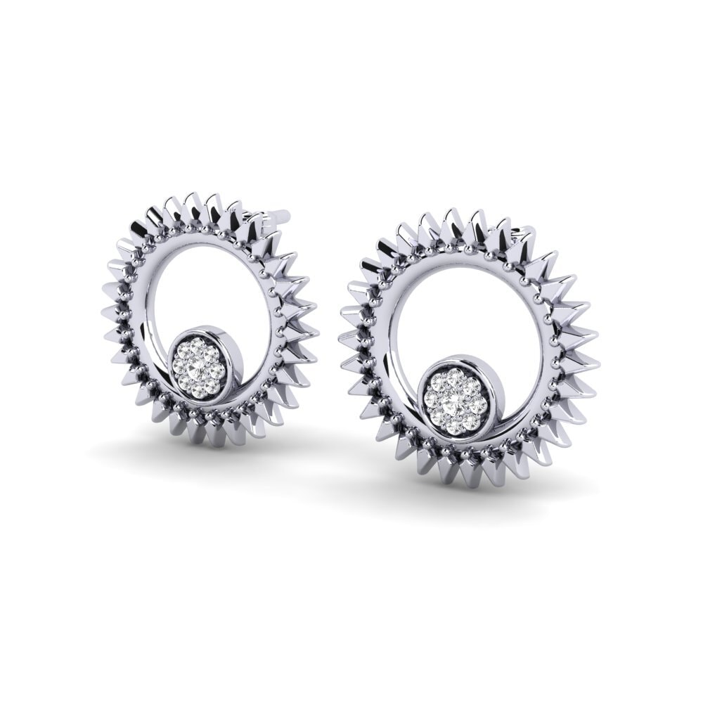 White sapphire Women's Earring Bouffant