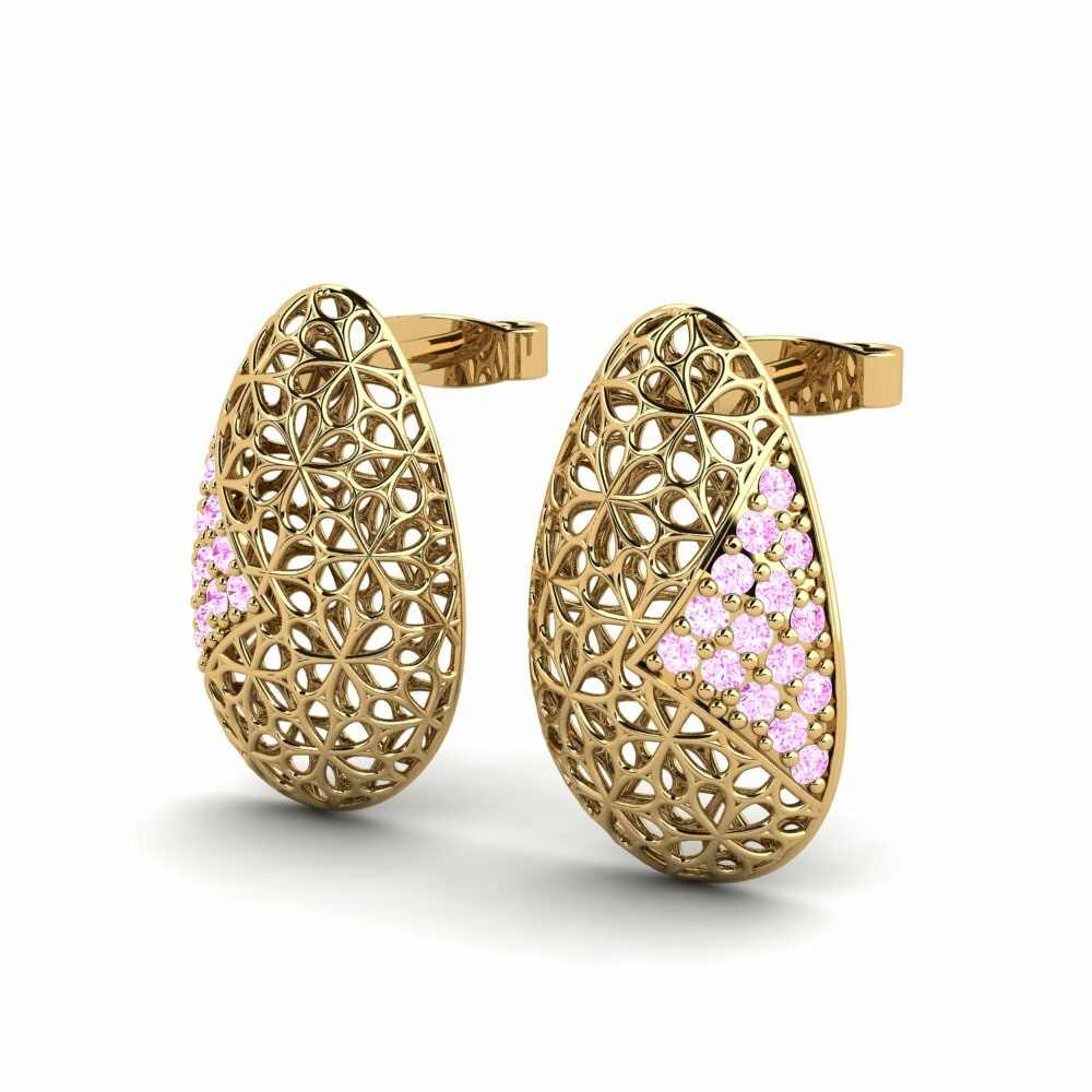 Pink Sapphire Women's Earring Bouvardia