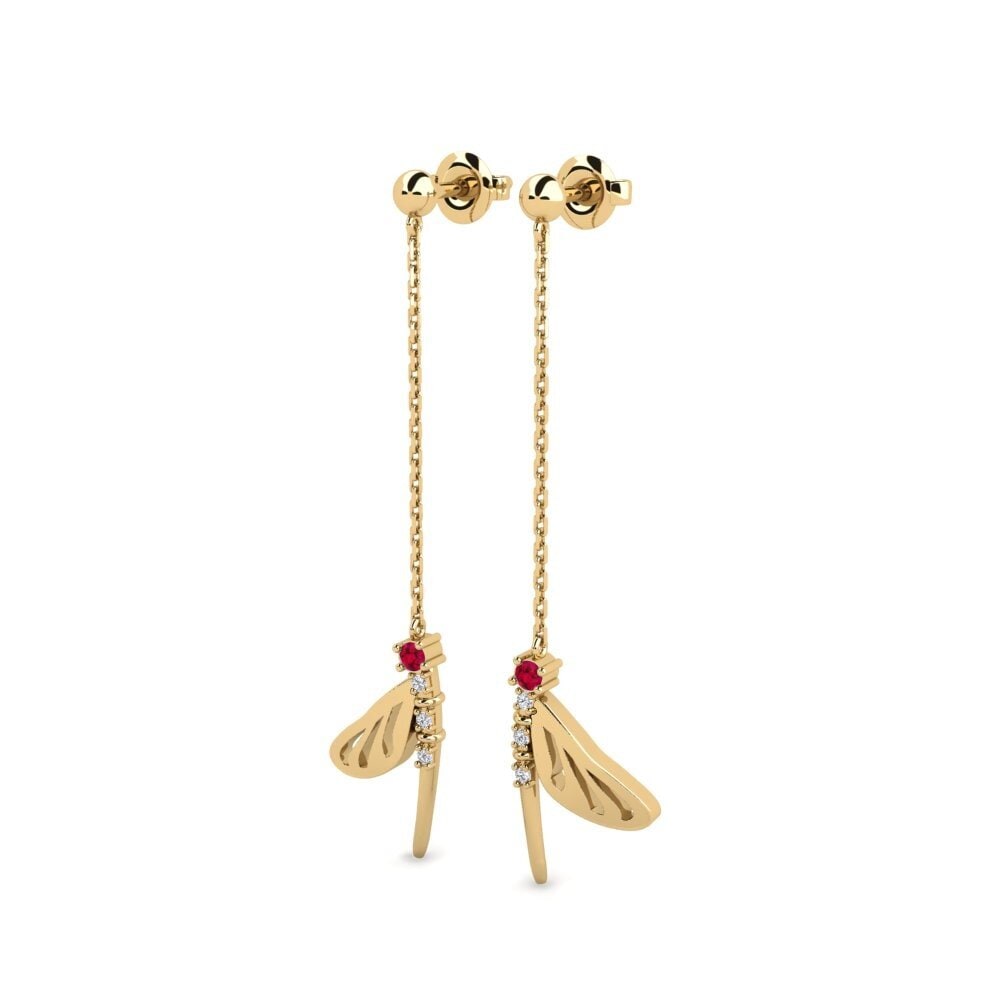 Rubis Boucle d'oreille femme Bowel