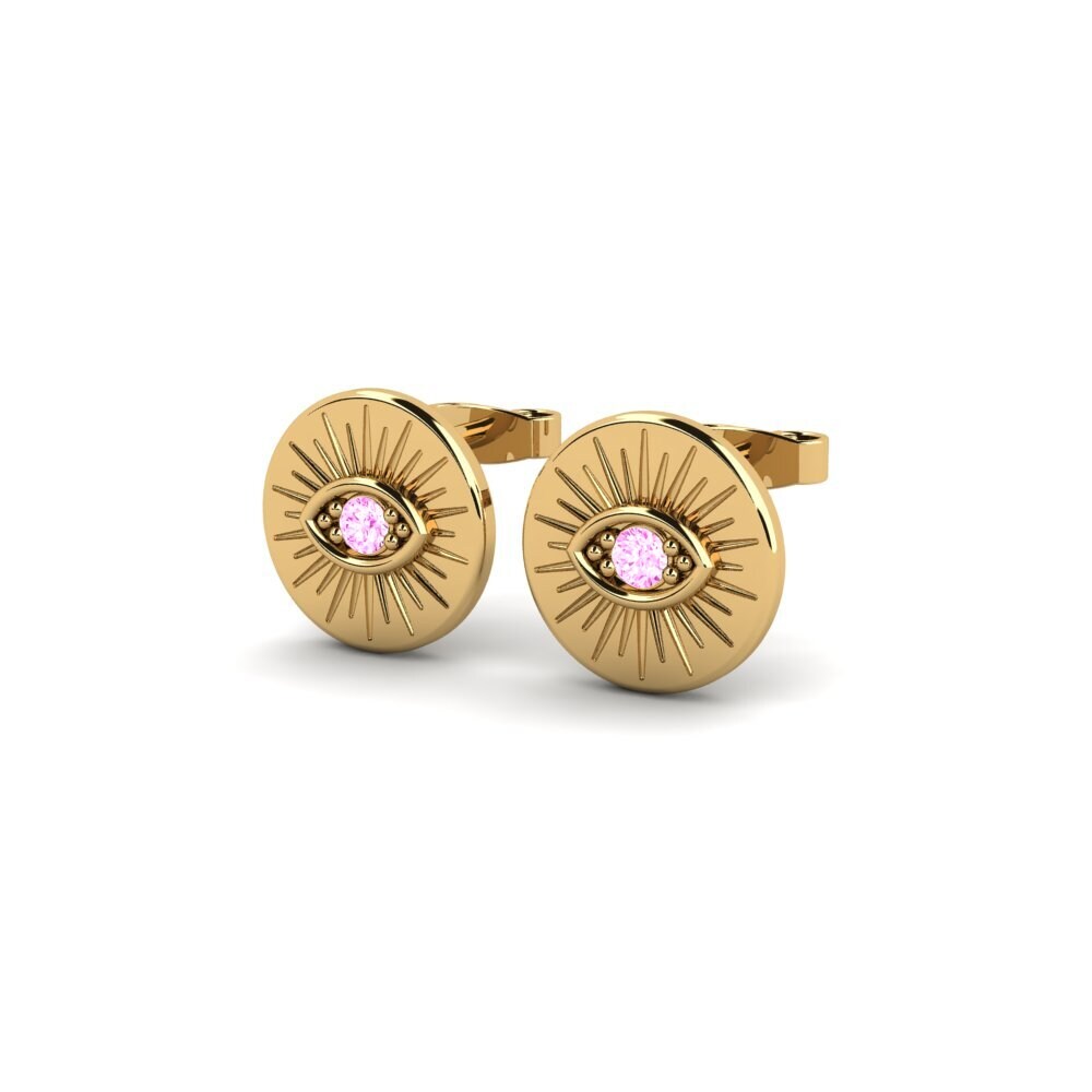 Roze Saffier Dames Oorbellen Bower