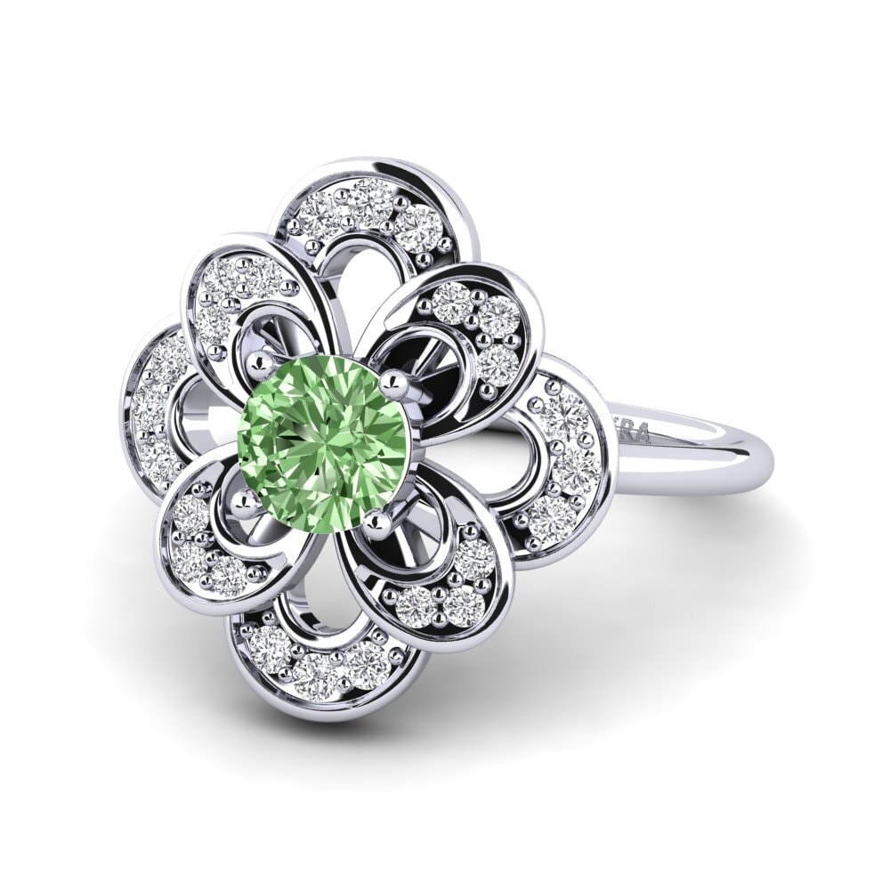 Diamante Verde Anillo Brage