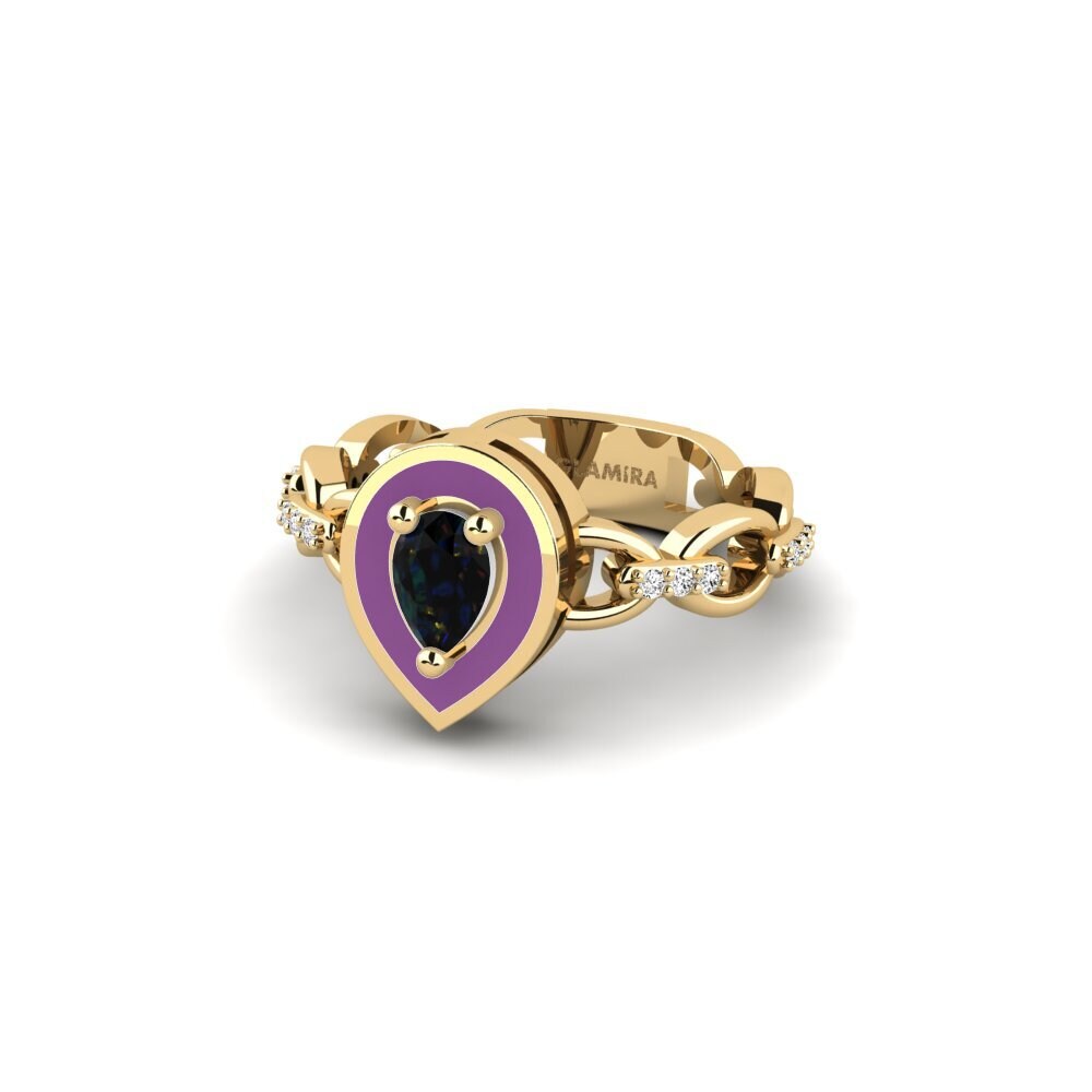 Schwarzer Opal SYLVIE Ring Braks - A