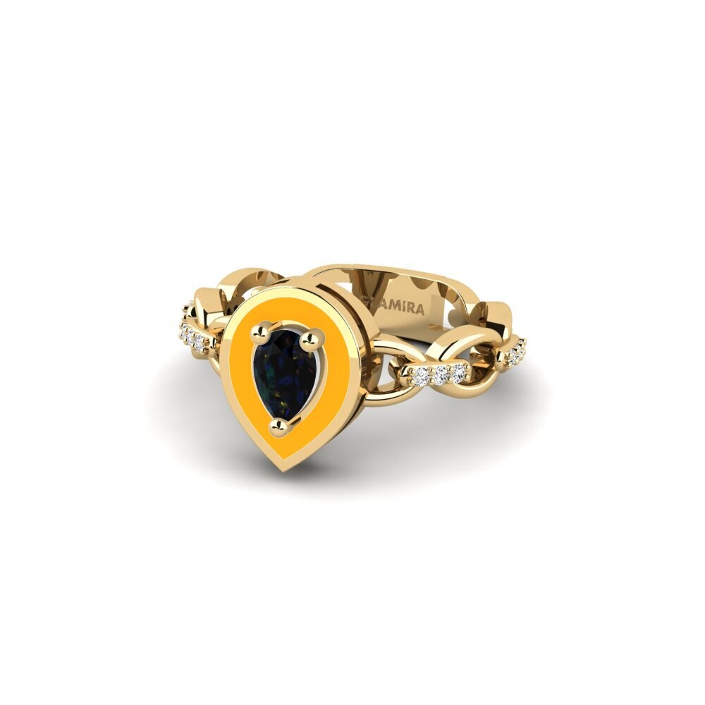 Schwarzer Opal SYLVIE Ring Braks - A