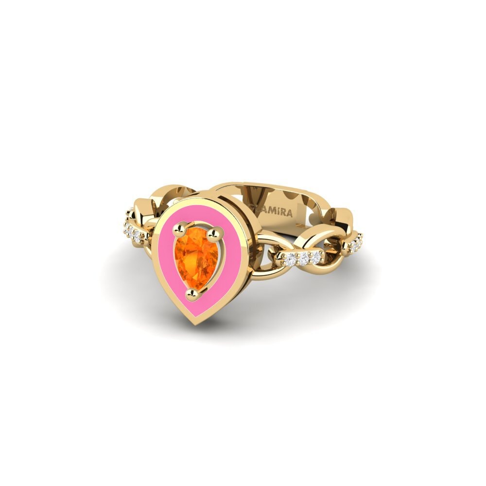 Orangefarbener Saphir SYLVIE Ring Braks - A
