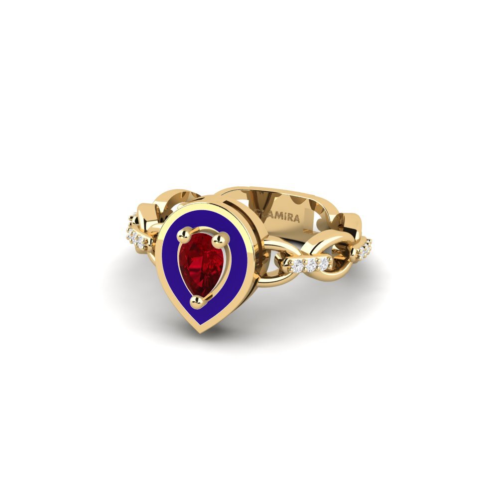 Red Zirconia SYLVIE Ring Braks - A