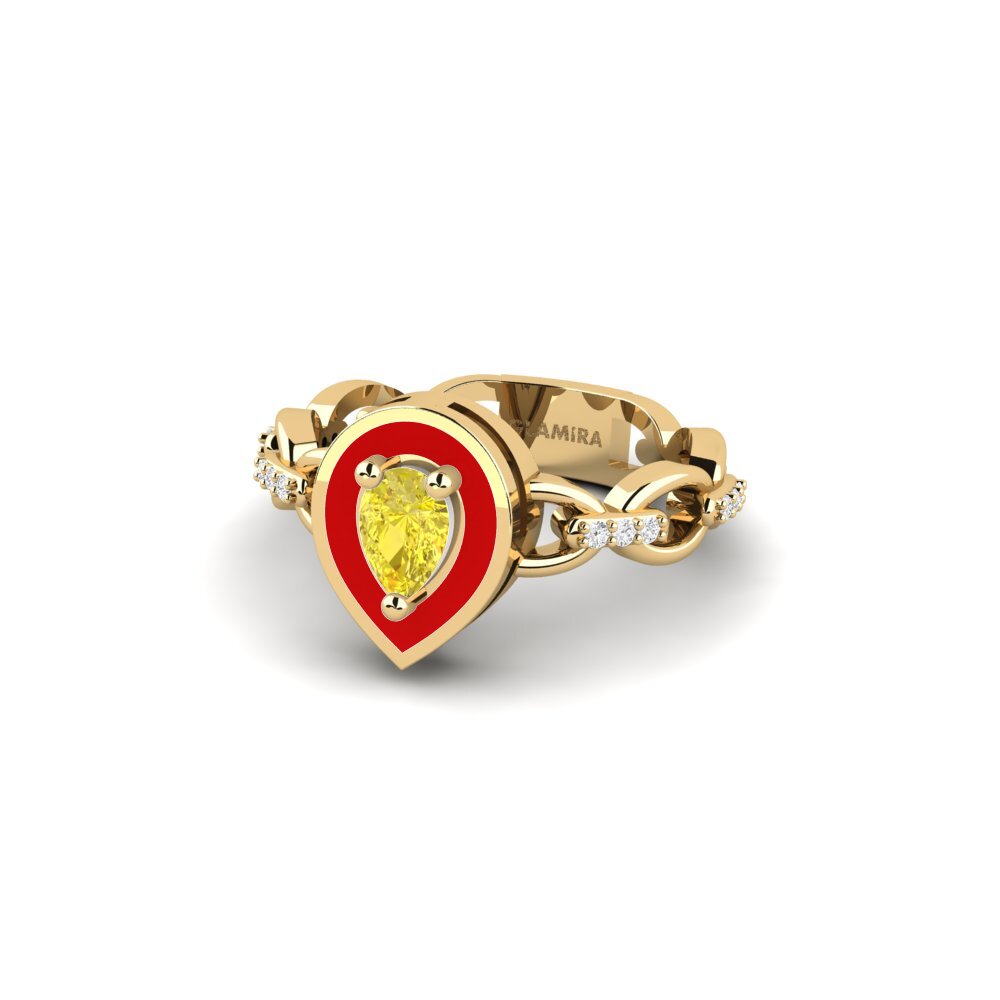 Gelber Saphir SYLVIE Ring Braks - A