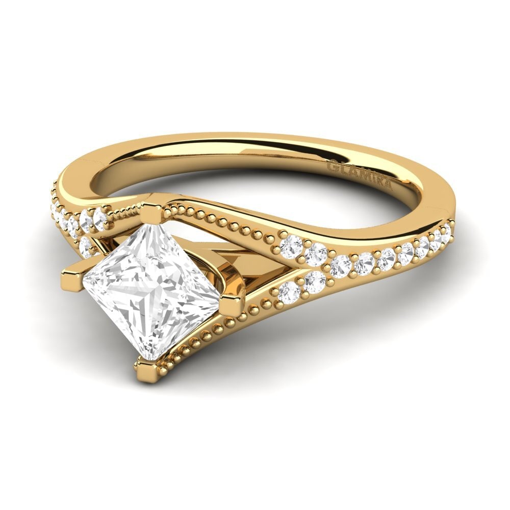 Zafiro blanco Anillo de compromiso Brambles