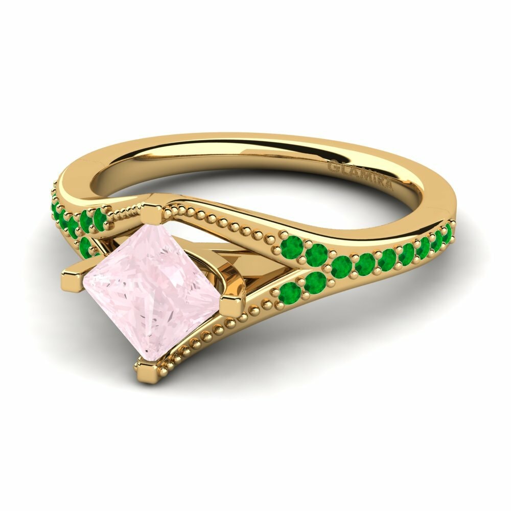Cuarzo rosa Anillo de compromiso Brambles