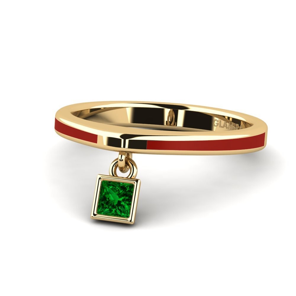 Grüner Zirkonia Ring Brander