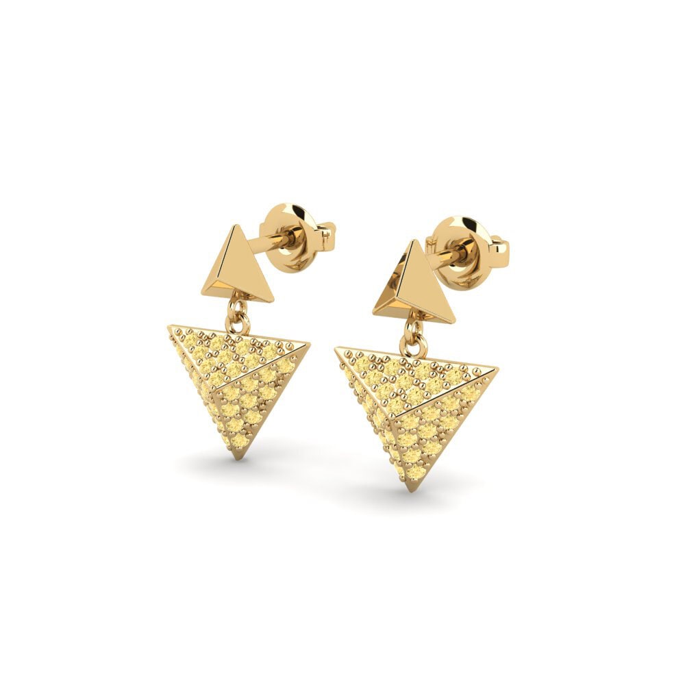 Gele Diamant Dames Oorbellen Brayfield