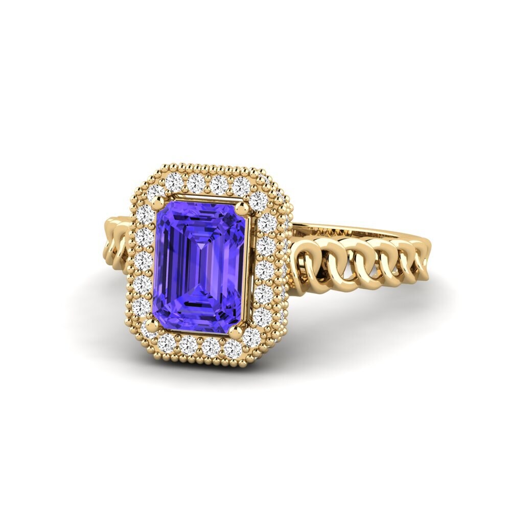 Tanzanita Anillo de compromiso Breastwork