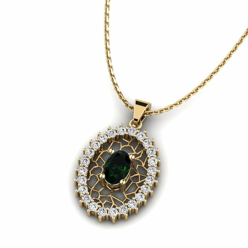 Turmalina verde Colgante de Mujer Brebieres
