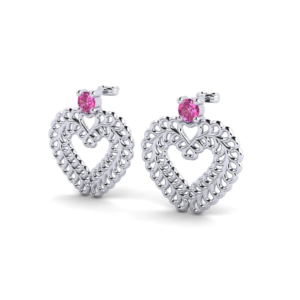 Đá Topaz Hồng Bông tai nữ Bretes