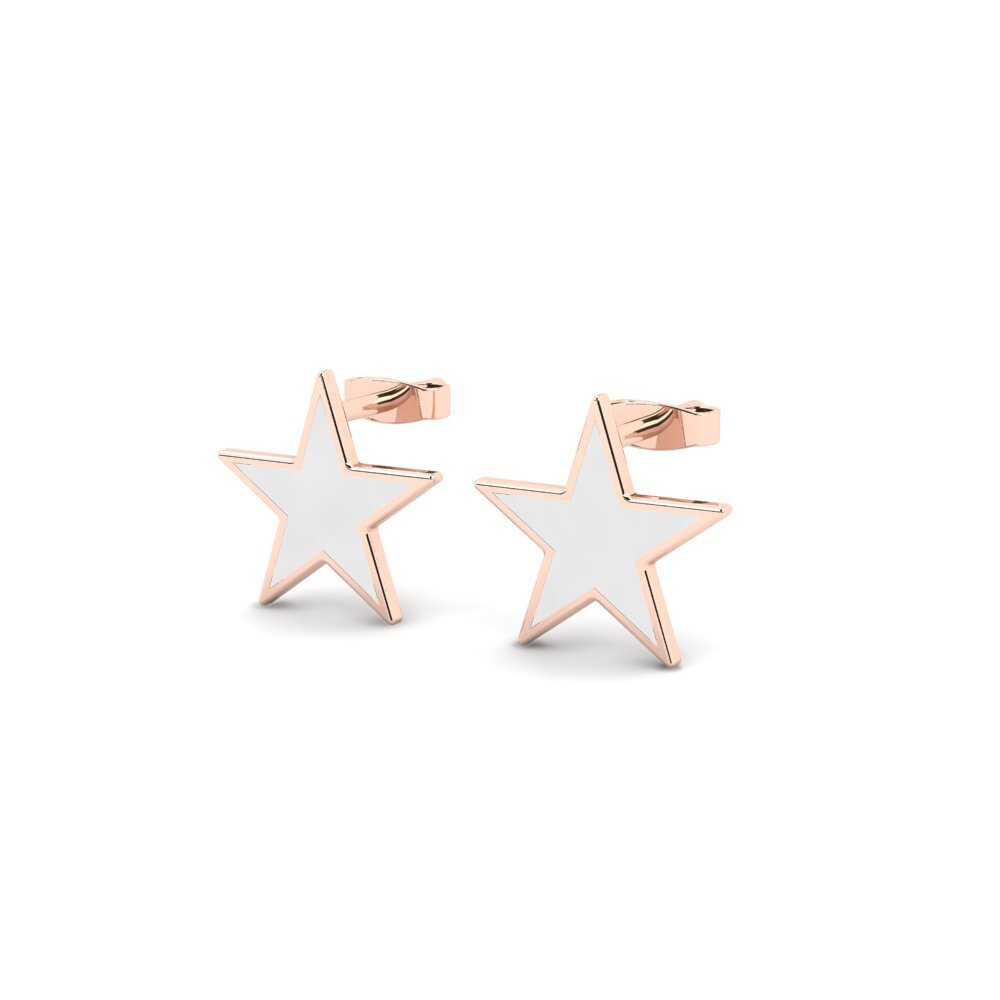 14k Oro Rosa Pendientes Briana