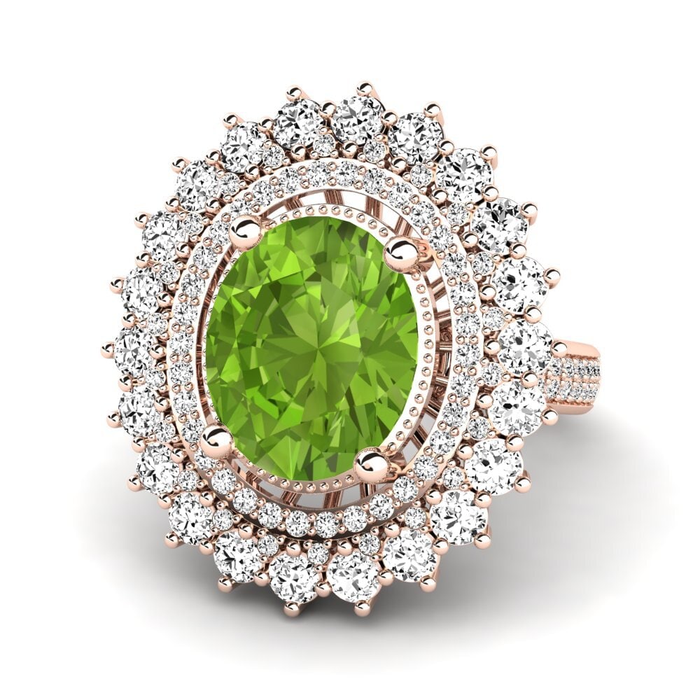 Peridoto Anillo de compromiso Brianica
