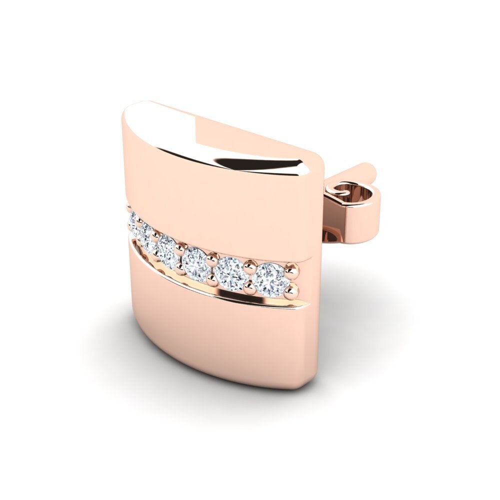 14k Rose Gold Diamond Men's Earring Bricius