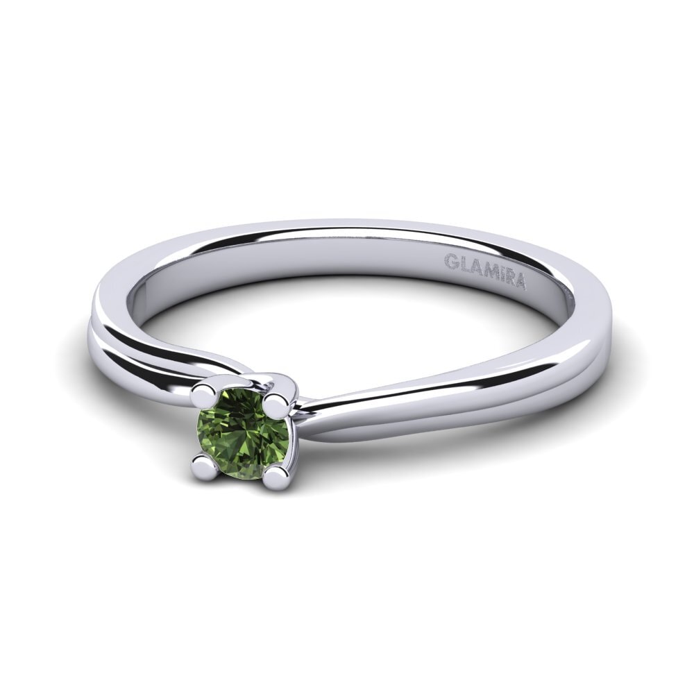 Zafiro Verde Anillo de compromiso Bridal Choice 0.16crt