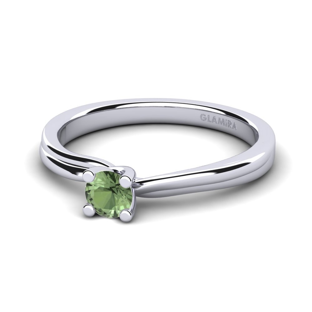 Zafiro Verde Anillo de compromiso Bridal Choice 0.25crt