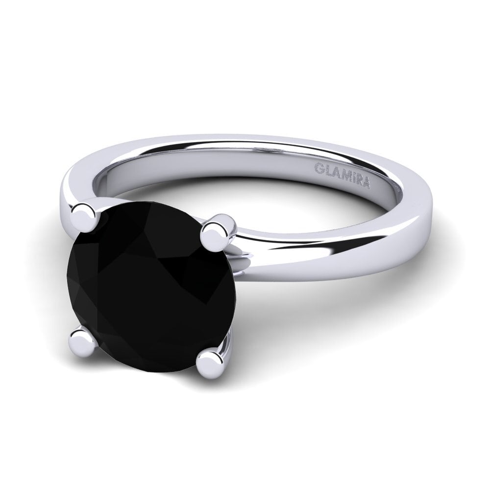 Ónix Negro Anillo de compromiso Bridal Choice 3.0crt