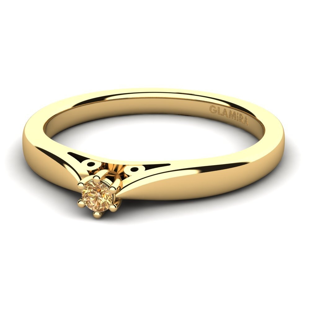 Brown Diamond Engagement Ring Bridal Glory 0.05 crt