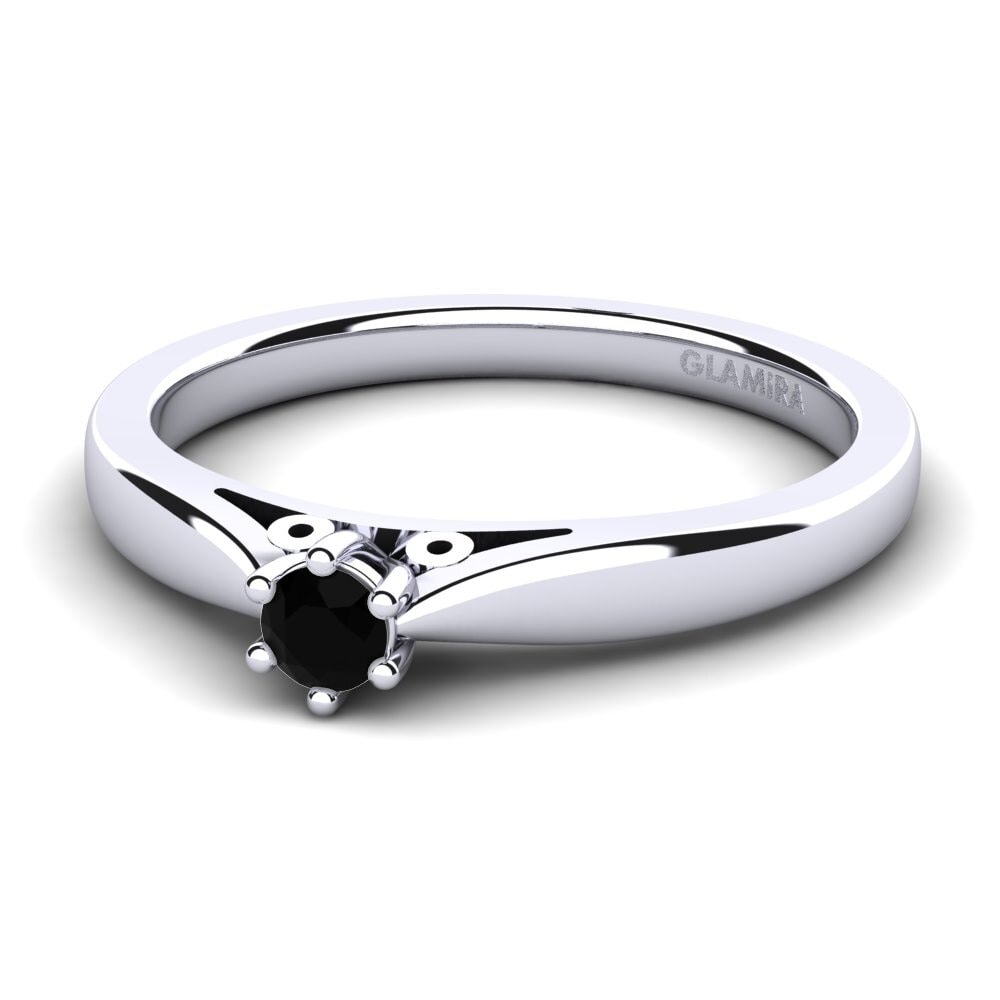 Zafiro negro Anillo de compromiso Bridal Glory 0.1crt