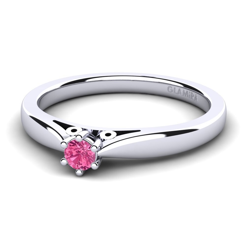 Pink Tourmaline Engagement Ring Bridal Glory 0.1 crt
