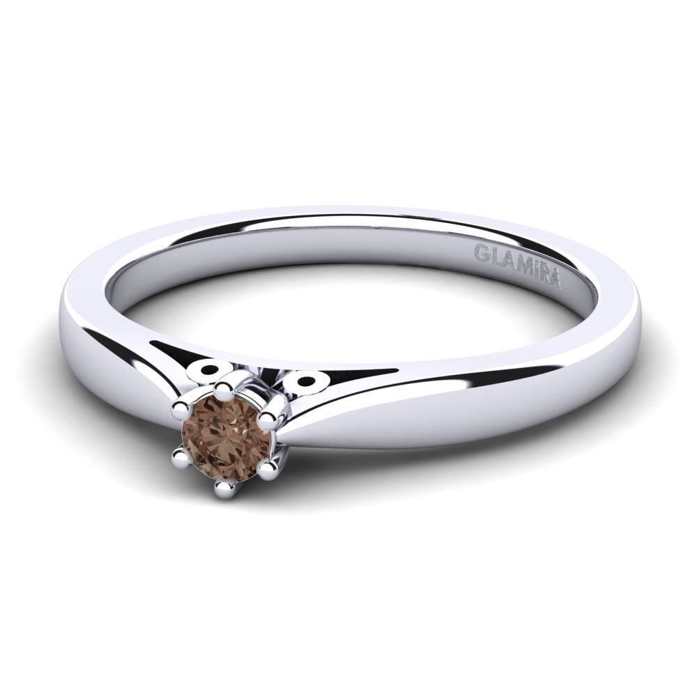 Cuarzo humo Anillo de compromiso Bridal Glory 0.1crt