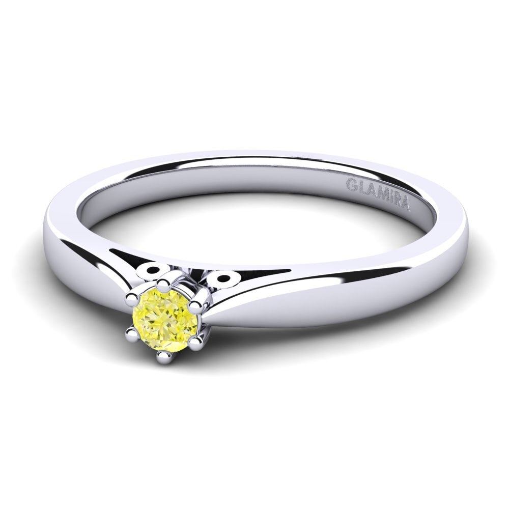 黃色鑽石 訂婚戒指 Bridal Glory 0.1crt