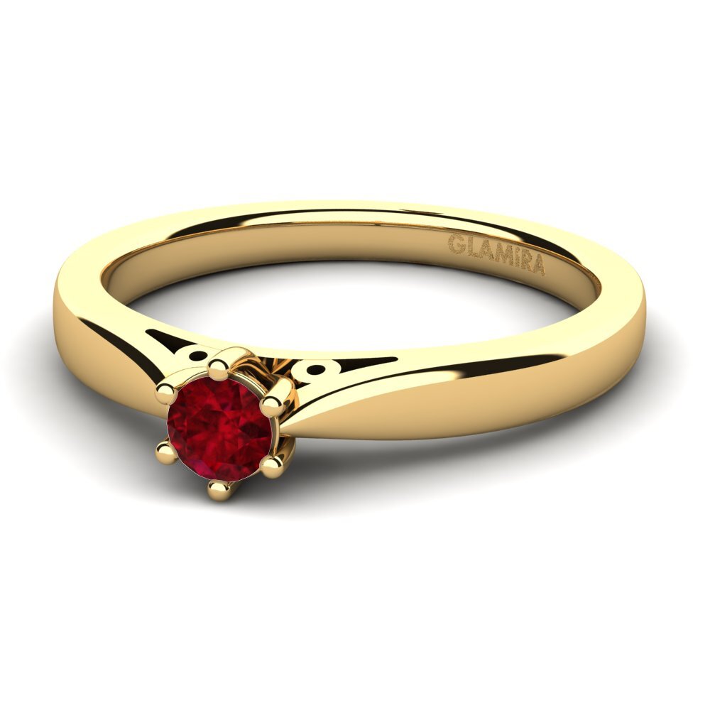 Rubí Anillo de compromiso Bridal Glory 0.16crt