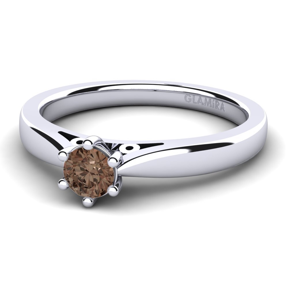 Cuarzo humo Anillo de compromiso Bridal Glory 0.25crt