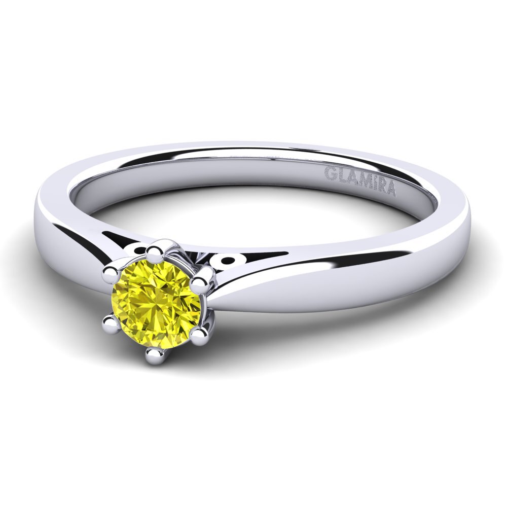 Cincin tunangan Bridal Glory 0.25crt Berlian Kuning