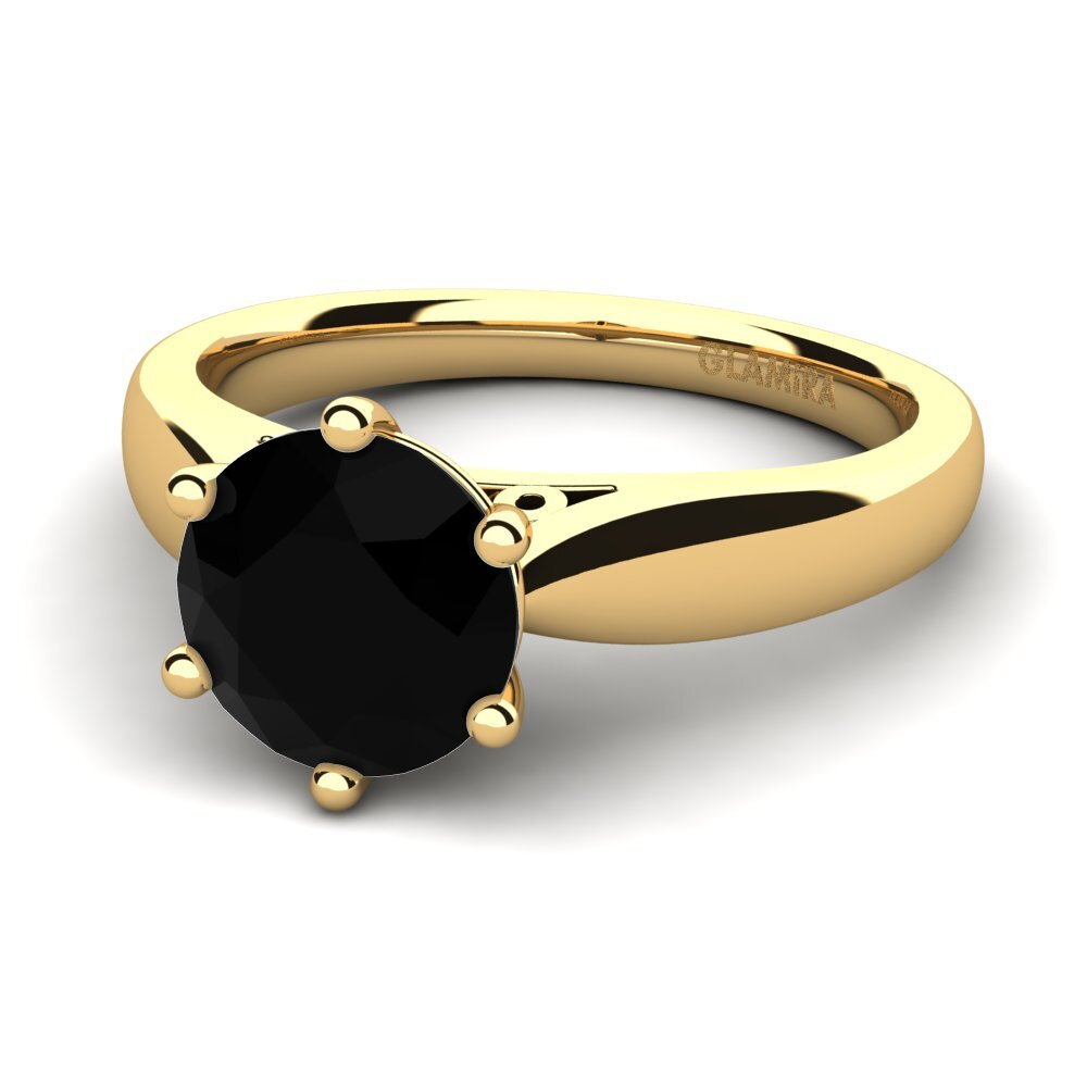 Ónix Negro Anillo de compromiso Bridal Glory 2.0crt