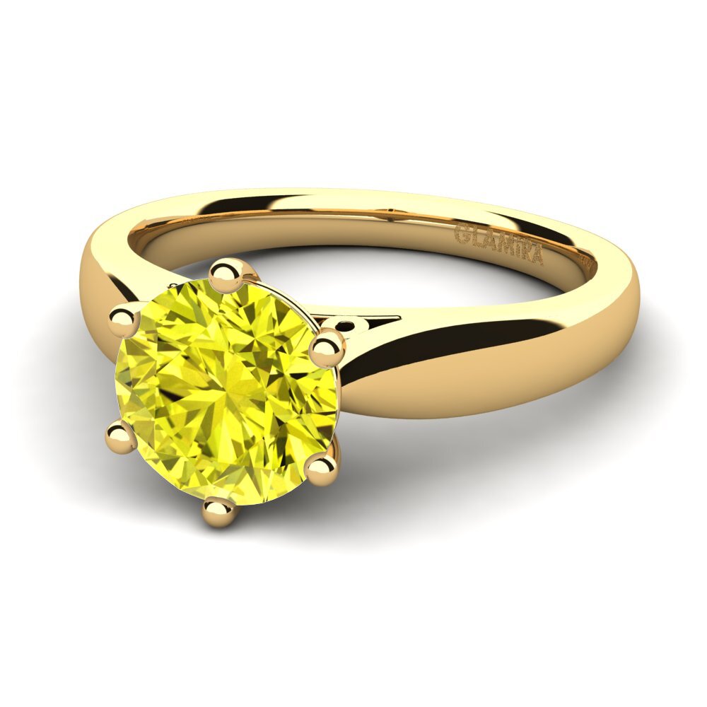 Yellow Diamond Engagement Ring Bridal Glory 2.0 crt