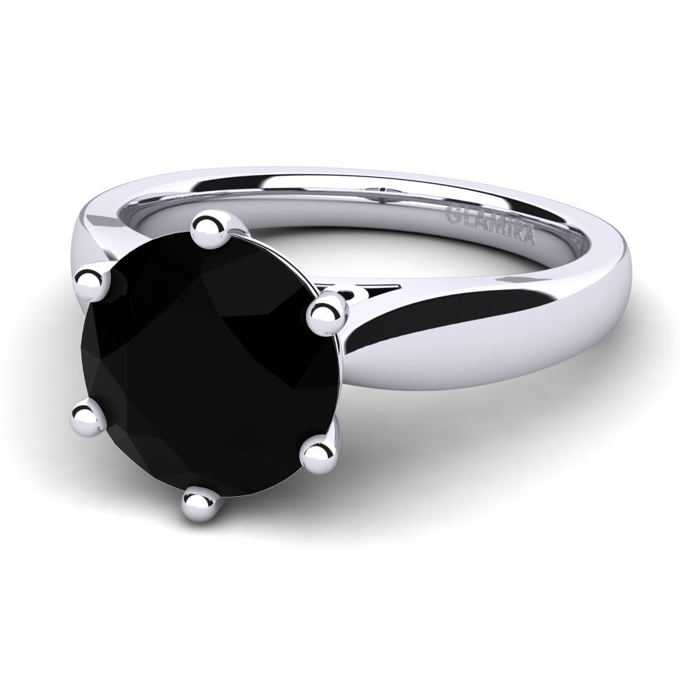 Ónix Negro Anillo de compromiso Bridal Glory 3.0crt