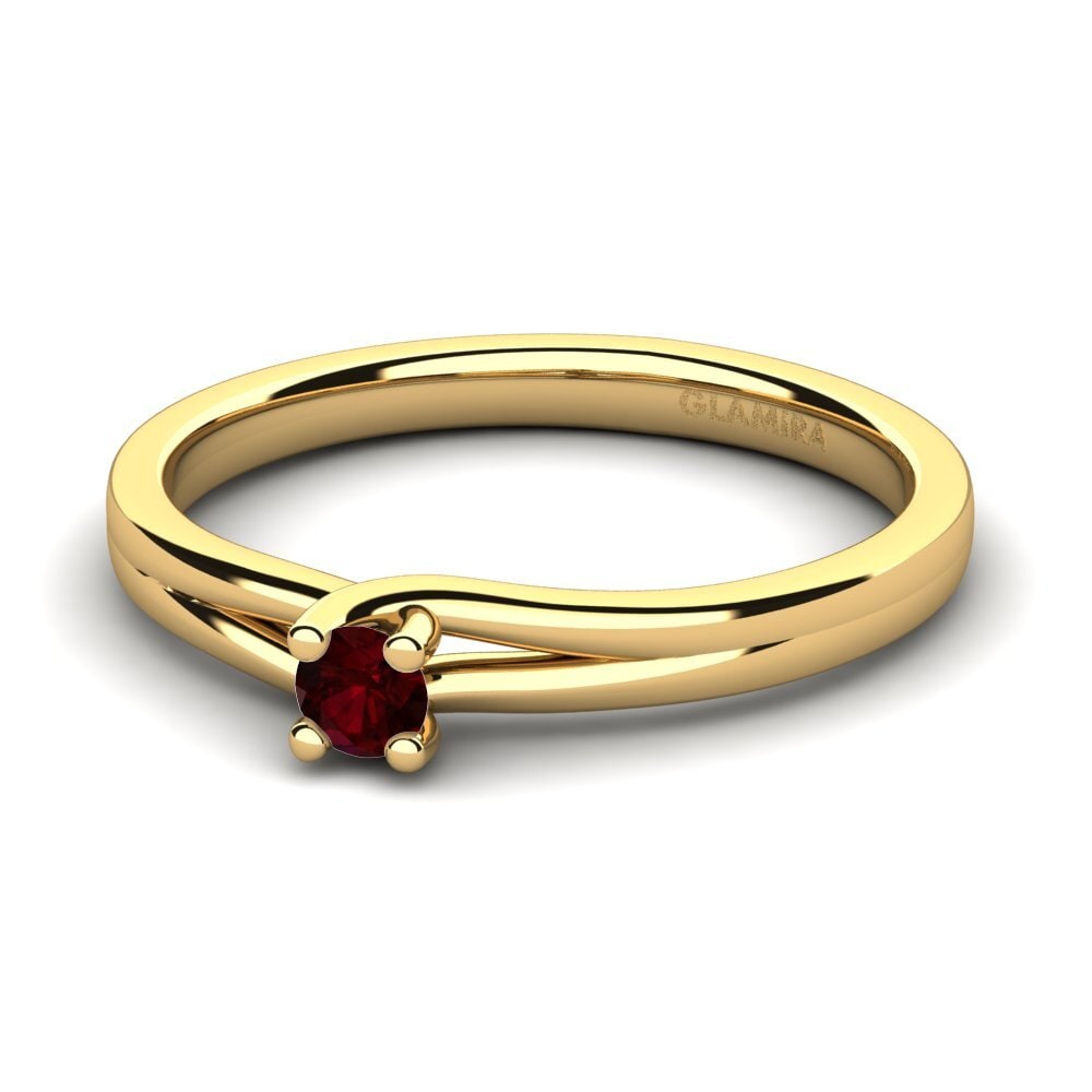 Garnet Engagement Ring Bridal Heaven 0.1 crt