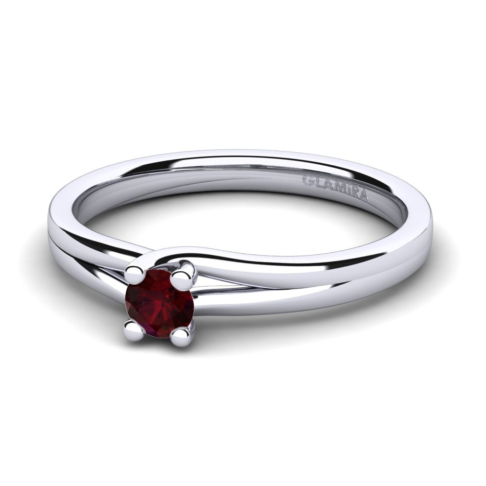 Garnet Engagement Ring Bridal Heaven 0.16 crt