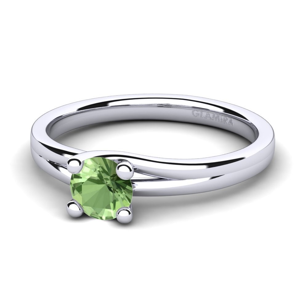 Zafiro Verde Anillo de compromiso Bridal Heaven 0.5crt
