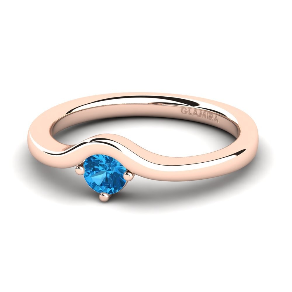 Blauer Topas Verlobungsring Bridal Love