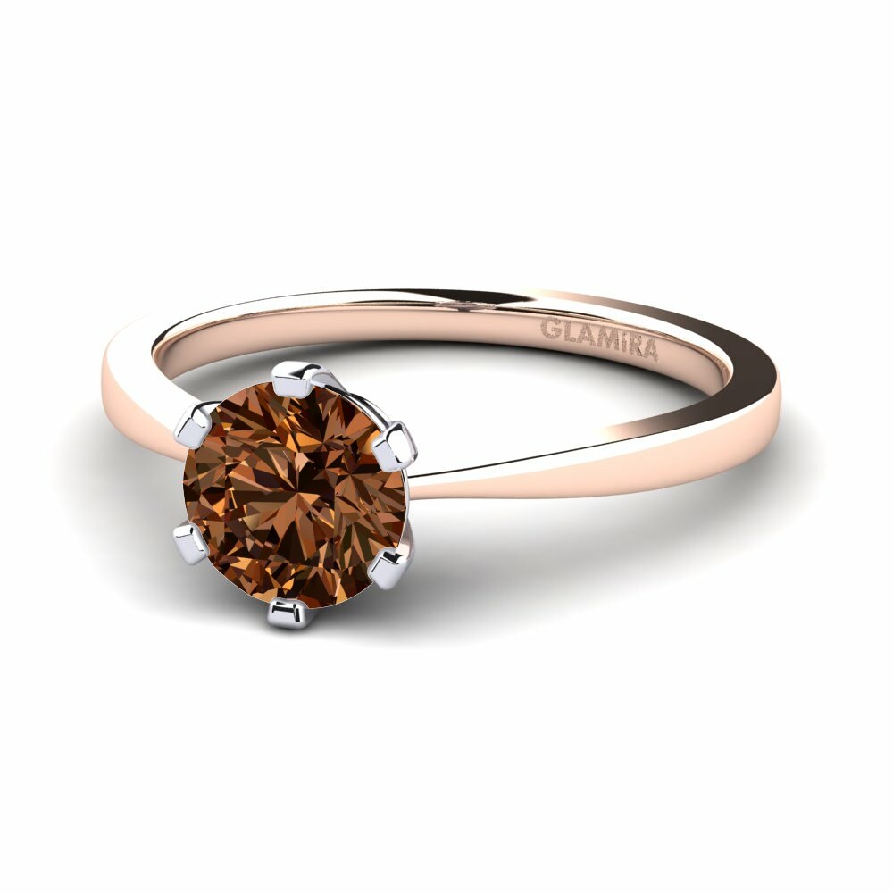 14k Rose & White Gold Engagement Ring Bridal Rise 1.0crt