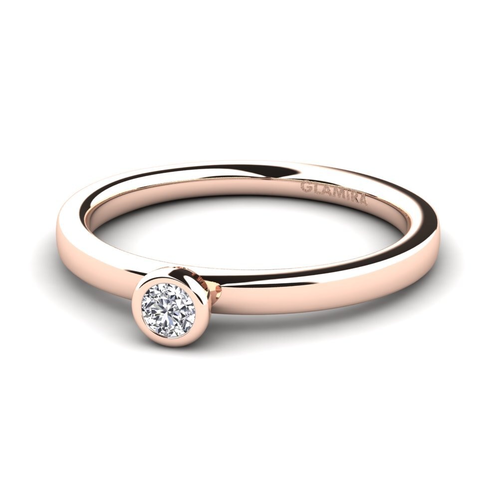 18ct Rose Gold Lab Grown Diamond Women's Ring Bridal Passion 0.1 crt