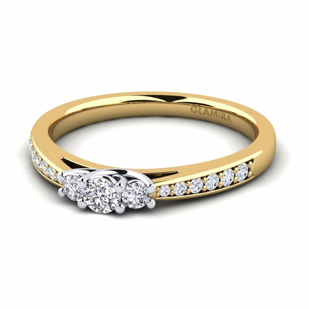 Exclusive 18K Yellow & White Gold Engagement Rings