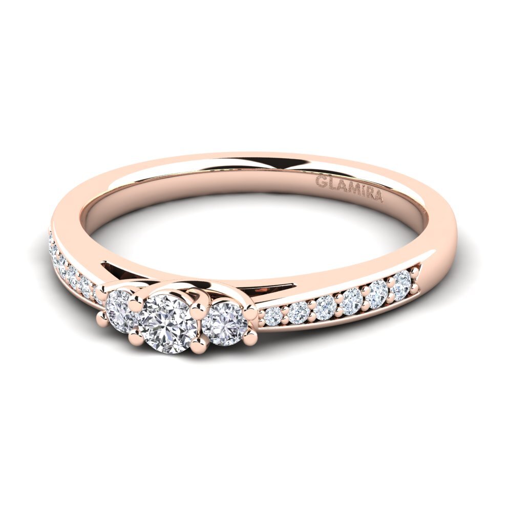 14k Oro Rosa Anillo de compromiso Brielle