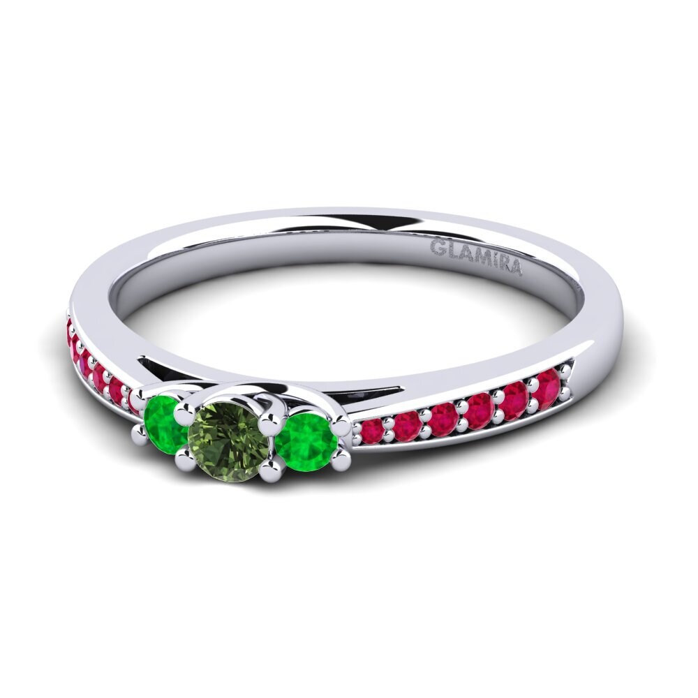 Green Sapphire Engagement Ring Brielle