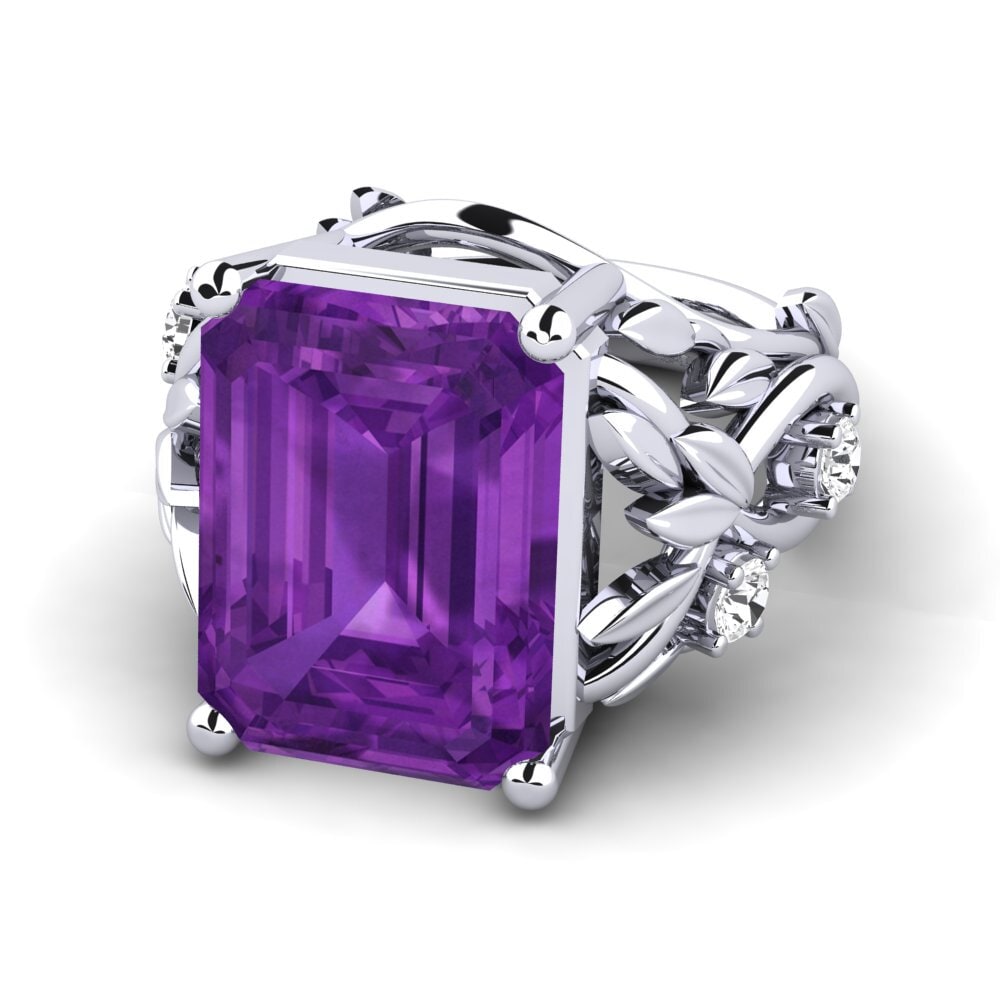 White Silver Ring Brigette