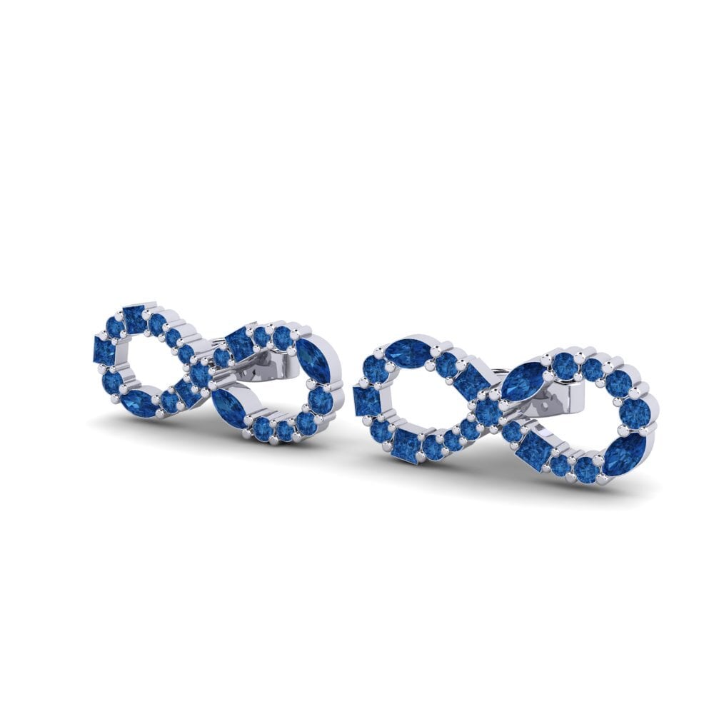 Mixed Dark Blue Zirconia Women's Earring Brilliantami B