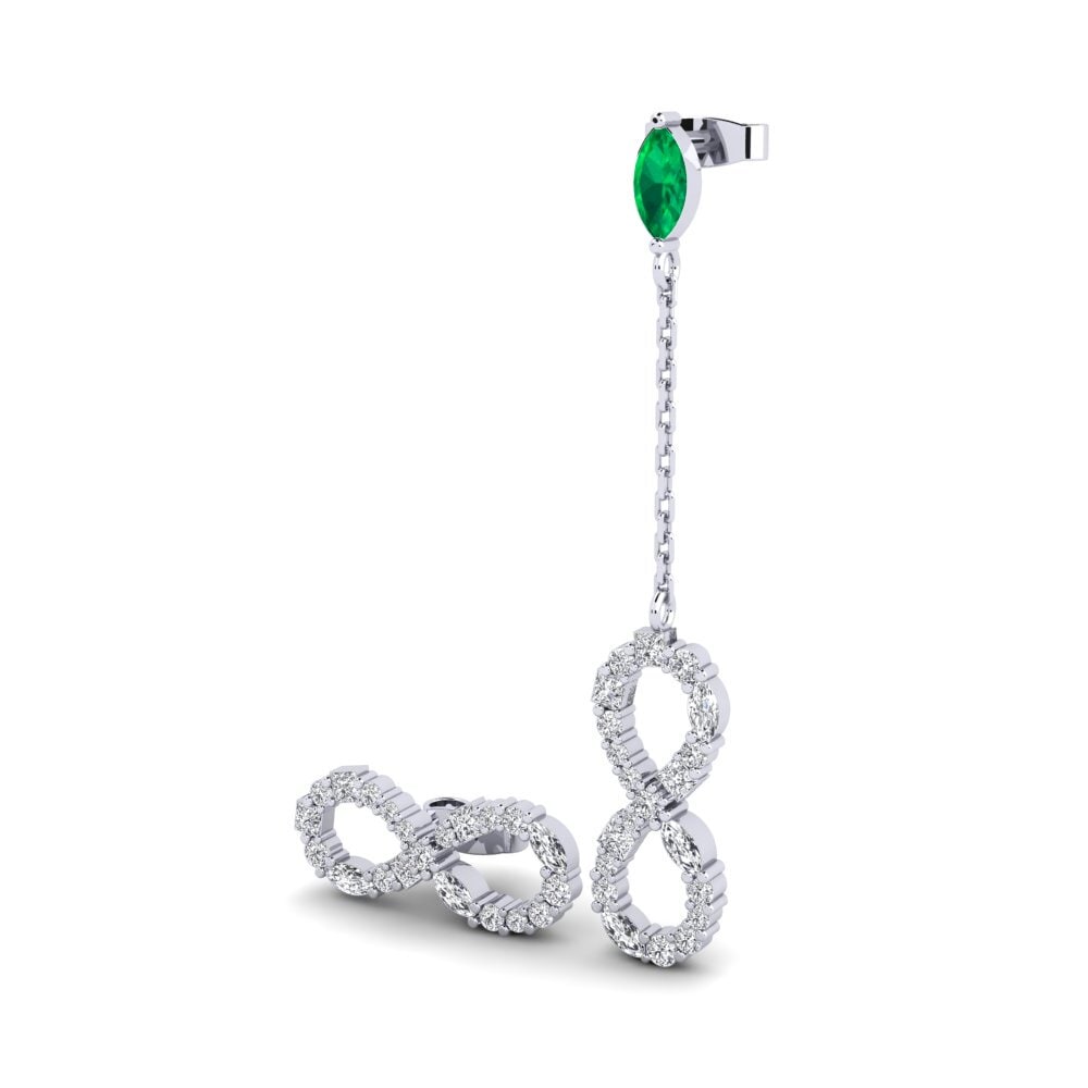 Smaragd Damen ohrring Brilliantami Set