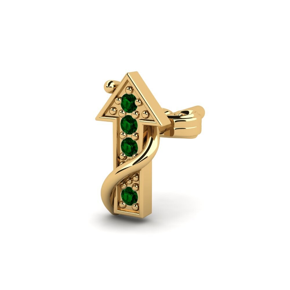 Green Zirconia Men's Earring Brionne