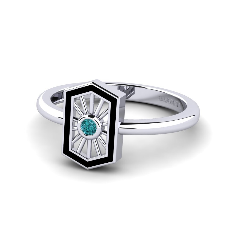 Diamante Azul Anillo Brit