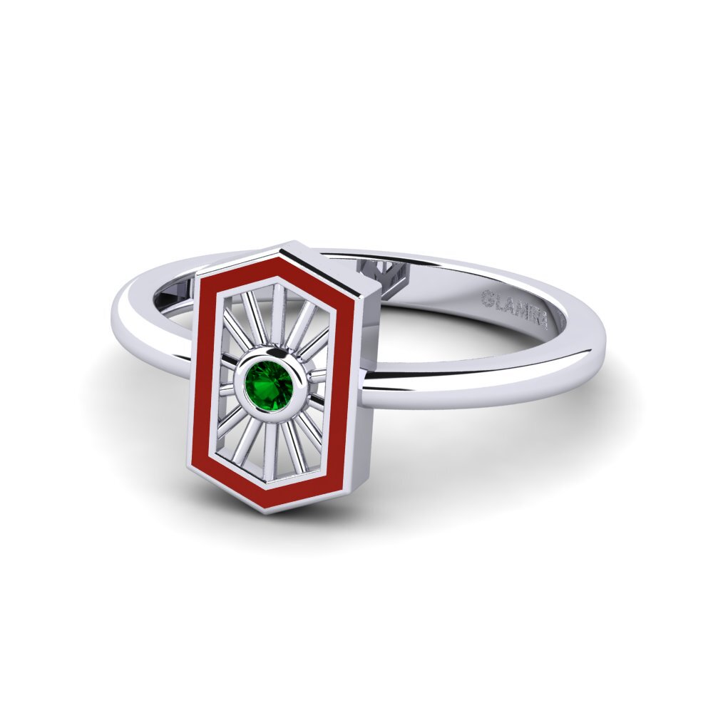 Grüner Zirkonia Ring Brit