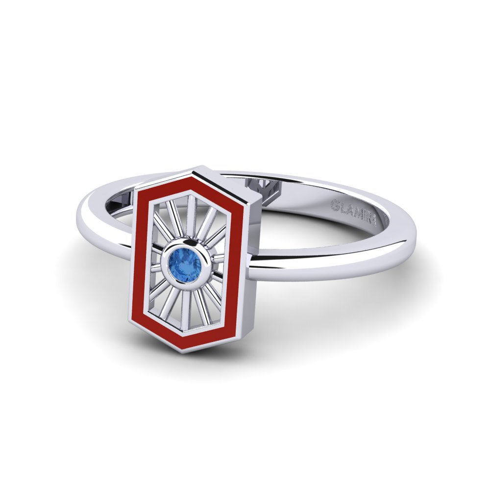 Dunkelblauer Zirkonia Ring Brit